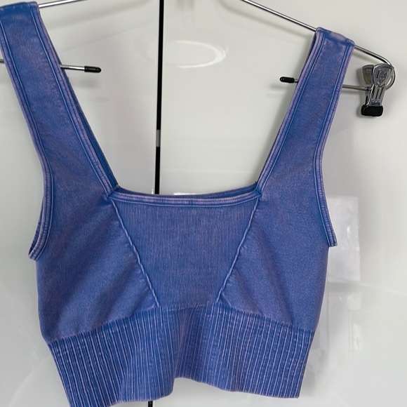 FREE PEOPLE Good Karma Square Neck Bra in Blue/Pink Size-XS/S NWOT - Picture 13 of 15